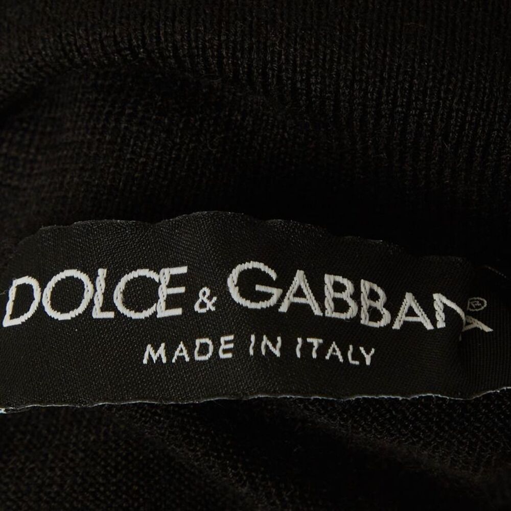 Dolce & Gabbana Black Cashmere Knit Turtle Neck Sweater Xs - Picture 4 of 5
